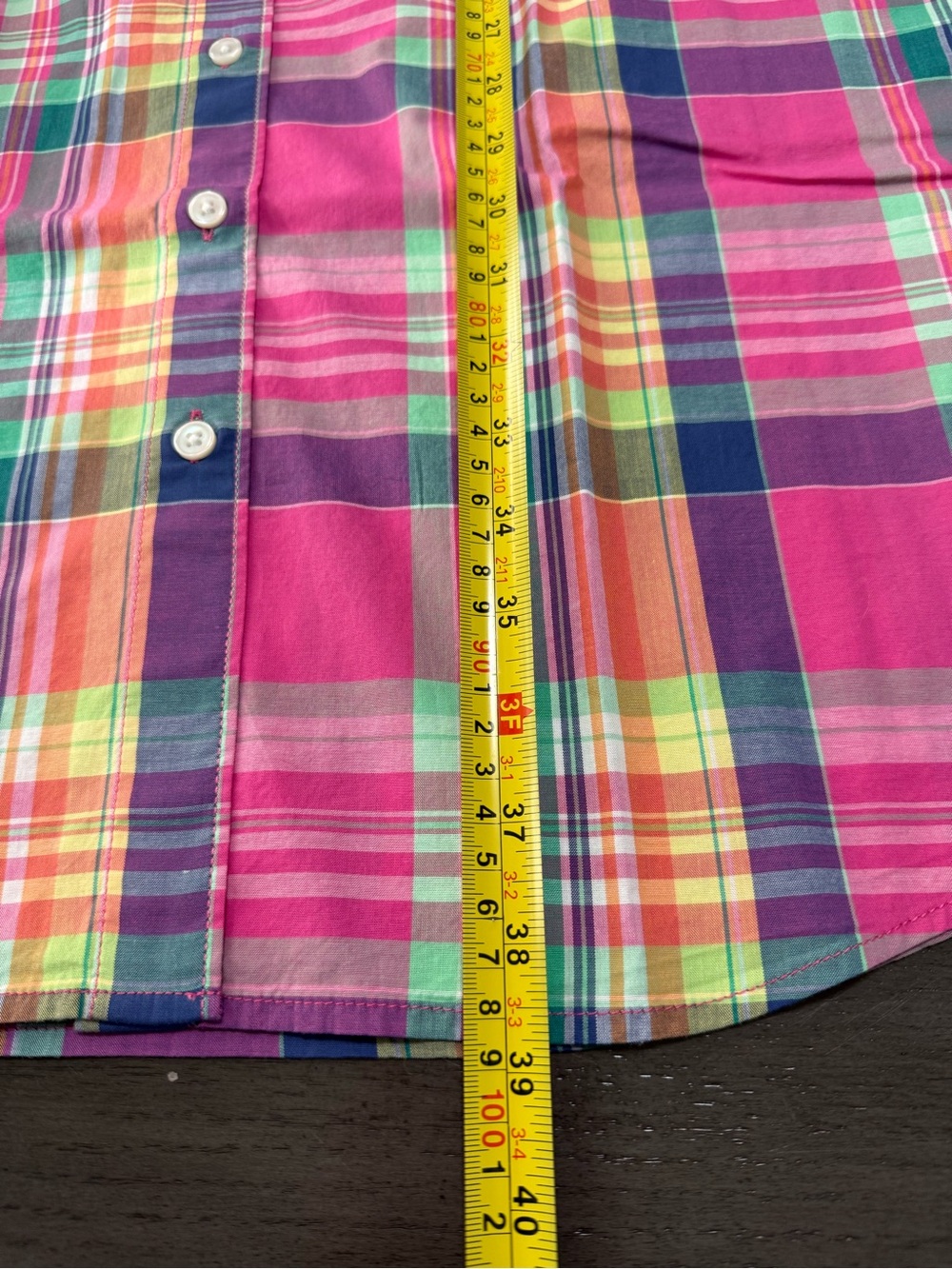 NWT Lands’ End Madras Plaid Shirt Dress Women’s 2 Pink Cotton Button Front - Picture 6 of 8